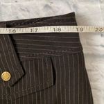Michael Kors women 14 pin stripe dress pants brown  Button hook and zipper closure Photo 8