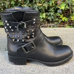 Valentino Garavani Valentino Rockstud Noir black leather Biker Motorcycle boots size IT 37.5 US 7.5 Photo 9