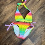 Arizona Jeans Arizona Jean Company Red and Pink Halter Bikini Photo 5