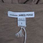 James Perse Deep V-Neck Short Sleeve T-Shirt Fawn (Brown) 1 (S) New Photo 4