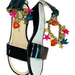 Marc Jacobs Vintage  The Charm Bracelet Black Patent Leather Sandals Heels 37.5 Photo 0