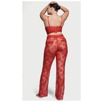 Victoria's Secret  Set VS Lingerie Pants Bra 36 D Red Lace Sexy Archives Hot​ Photo 1