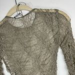 ZARA NWT  Lace Sheer Bodysuit Sz Small Olive Green Photo 13