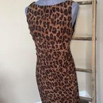 Like New Lauren Ralph Lauren Leopard Print Boat Neck Side Ruched Sheath Dress Brown Size 6 Photo 1