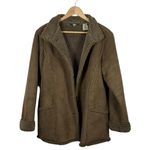 VINTAGE L.L. Bean Women’s Suede Sherpa Lined Long Coat Brown Size M Size M Photo 6