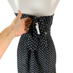 Club Monaco  Adeline Silk Strapless Mini Dress Black White Print Size 4 Photo 3