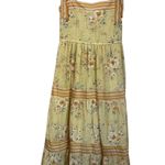 By the River Yellow Floral Midi Dress Tie Strap Sundress Cottagecore Size M Size M Photo 0