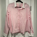 J.Crew NWT Size L Pink White Colorblock Button Down Collared Shirt Cotton Photo 0