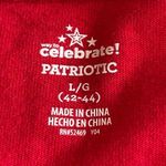 Way To Celebrate Patriotic Graphic Cropped T Shirt Womens XL 1X Red Biker Eagle Red Photo 3