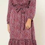 Outerknown  Stardust midi dress plum laurel Cotton Silk L Photo 0