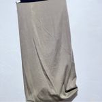 Elegant Beige Pencil Skirt Vulin cotton spandex bias midi skirt Tan Size XS Photo 6