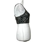 Emily Hsu Zebra Print Crop Top Women’s Small Crisscross Back Activewear Yoga Photo 2