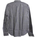 NWT UNTUCKIT Belleza Navy Gingham Button Down Regular Fit Long Sleeve Shirt Sz 0 Blue Photo 4