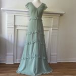 Revelry Formal Dress 8 Amelia Green Sage Bridesmaid Gown Prom Long Boho Fairy Photo 10