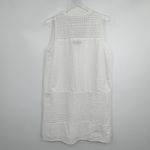 Ann Taylor Loft dress women's 14 sleeveless tank eyelet lace shift white boho Photo 4