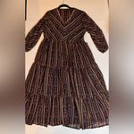 Anora Boho Peasant Maxi Dress L Floral Tiered Cottagecore India Multiple Size L Photo 5