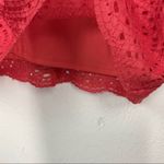 Chico's Chico’s Bright Red Orange Crochet Layered Short Sleeve Sheath Dress XS Photo 3