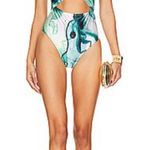 NWT Villa Fresca Isla One Piece in Tropic Ink Size 12 Green Photo 0
