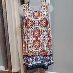 AGB Amy Byer Women’s Patterned Tunic Top Red Size L Photo 3