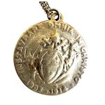 Vintage Beatvs Pivs PPX Sacred Heart of Jesus Medal pendant necklace Silver Photo 4