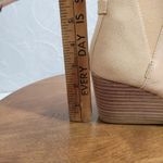 Toms Womens Kelsey Booties 6 Beige Leather Suede Round Toe Slip On Ankle Wedge Photo 11