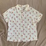 White Flower Print Blouse Multi Photo 0