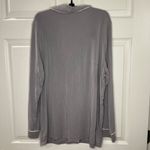 Barefoot Dreams  Luxe Milk Jersey Piped Pajama Top Women's Size Large Gray Modal Photo 2