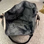 Victoria's Secret  Expandable Weekender Tote Bag Pink/Black Stripe Photo 2