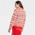 A New Day Apres Crew Neck Graphic Pullover Sweater Red Size Medium Photo 1