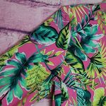 Tommy Bahama  GOLF UPF 50 NEON PINK BOTANICAL HAWAIIAN LEAF PRINT LONG SLEEVE M Photo 3