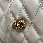 Betsey Johnson White Quilted Skull Crossbody Bag NWT Photo 5