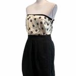 Reiss  Black White Polka Dot Tube Strapless Mini Dress Sz US 6 Photo 2
