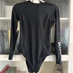  Medium HURLEY SwimSuit One Piece Long Sleeve Back Zip Black Photo 1