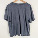 Maurice's 1X Gray V-Neck Star American Flag Print Short Sleeve Casual Top Photo 3