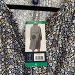 CHAPS Vintage Inspired Navy Floral Midi Dress Romantic Cottage Blue White Modest XL Photo 10