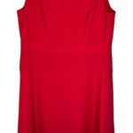 Jones New York Career Dress Size 18 Drop Waist Sleeveless Fitted Cherry Red Photo 0