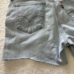 Levi's  Jean Cutoff Shorts Women's 31 High Rise Stretch‎ Distressed Raw Hem Photo 11