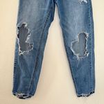 Wild Fable Light Wash Denim Heavily Exposed Distressed High Rise Mom Jeans 0 Photo 2