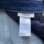 Paige Jacqueline Straight Leg Stretch Jeans Zinna Medium Wash Torn Back Size 32 Photo 7