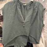 Aerie Gauze green  top Photo 0