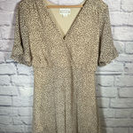Loveriche animal print swing dress tan/brown womens size medium short‎ sleeve Brown Photo 0