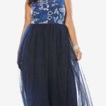 ROAMAN'S MULTI BLUE FLORAL BODICE DRESS 12W Size 12 Photo 0