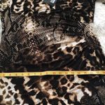 MILANO snake skin print pattern long sleeve Sheath dress brown/black size Large Photo 8