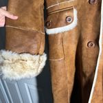 wilson's leather VINTAGE • Wilson’s Leather • Faux Leather Coat • Brown • Faux Fur • Small Photo 4