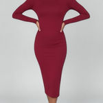 NWT Wild Fable Women's Long Sleeve Bodycon Dress Deep Red M Size M Photo 0