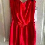 Iris  Red Shorts Romper Photo 0