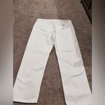 Massimo Dutti  Women’s Mid Rise Slim Straight Jeans – White Denim Size 42 Photo 7