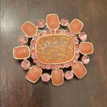 Ornate Pink Sparkly Floral Brooch Photo 0