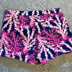 Lilly Pulitzer Hazelle Stretch Beyond The Sea Athletic Split Front Shorts Sz 6 Photo 5