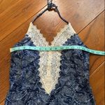 Anthropologie One Piece Blue Fish And Lace Swimsuit Photo 4